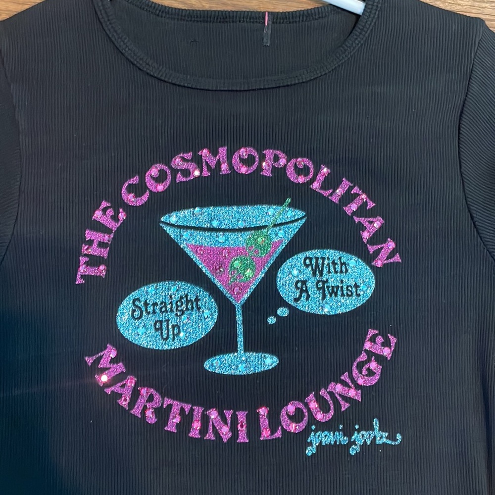 Y2K early 2000s martini sequin 3/4” top. Size small